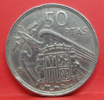 50 Pesetas 1957 étoile 58 - TTB - Pièce Monnaie Espagne - Article N°2479 - 50 Peseta