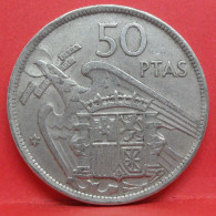 50 Pesetas 1957 étoile 59 - TTB - Pièce Monnaie Espagne - Article N°2482 - 50 Peseta