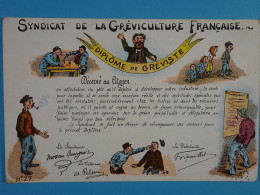 Syndicat De La Gréviculture Française Diplôme De Gréviste - Labor Unions