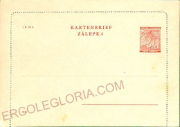 Ad5886 - CZECHOSLOVAKIA  - Postal History -  STATIONERY LETTER CARD  # K2a 1927 - Postcards