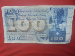 SUISSE 100 FRANCS 4-10-1957 Circuler - Suisse