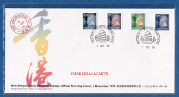 HONG KONG  1993  DEFINITIVE NEW VALUES  S.G. 702b ETC   F.D.C. - Lettres & Documents