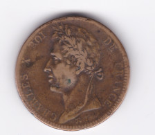 10 Centimes 1827 H (La Rochelle) Trident Charles X Colonies Françaises TTB - Other & Unclassified