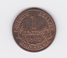 1 Centime 1912   TTB à SUP - 1 Centime