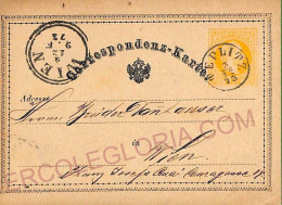 Ad5899 - CZECHOSLOVAKIA Austria - Postal History - STATIONERY From TEPLICE  1873 - Cartes Postales