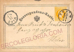 Ad5900 - CZECHOSLOVAKIA Austria - Postal History - STATIONERY From ZNOJMO 1871 - Postcards