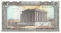 Lebanon 50 Livres 1988 Unc Pn 65d Banknote24 - Liban