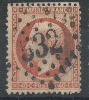 Lot N°77033   N°23 Orange Ocre, Oblitéré GC 532 Bordeaux, Gironde (32) - 1862 Napoléon III