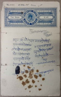 BRITISH INDIA 1934 BARWANI STATE TWO ANNAS STAMP PAPER...USED - Barwani