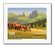 Switzerland 2022 (2/2022) Nature Parks Mountains Gantrisch 2176m Berge Cows Kühe Alpabzug Almabtrieb MNH ** - Neufs