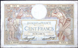 FRANCE * 100 Francs LOM * Date 19/01/1933 * État/Grade TTB/VF * Fay 24.12 * - 100 F 1908-1939 ''Luc Olivier Merson''