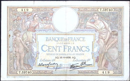 FRANCE * 100 Francs LOM * Date 16/06/1938 * Etat/Grade TB+/FF * Fay 25.23 * - 100 F 1908-1939 ''Luc Olivier Merson''