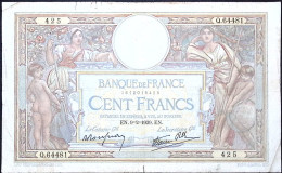 FRANCE * 100 Francs LOM * Date 09/02/1939 * Etat/Grade TB+/FF * Fay 25.42 * - 100 F 1908-1939 ''Luc Olivier Merson''