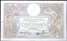 FRANCE * 100 Francs LOM * Date 06/07/1939 * Etat/Grade TB+/FF * Fay 24.48 * - 100 F 1908-1939 ''Luc Olivier Merson''