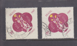 BRAZIL - BRESIL - BRASIL - O / FINE CANCELLED - 1967 - GOLDEN ROSE , ROSE D'OR -  Yv. 829    Mi. 1144   (x2) - Gebraucht