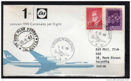 Première Liaison Aeriènne . Stockholm - Calcutta Le 05/05/1962, SAS - Lettres & Documents