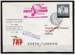 Première Liaison Aerienne . Porto - London  Le 03/05/1968  ,TAP - Lettres & Documents