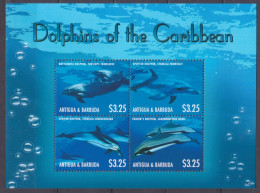 2013 Antigua And Barbuda 5099-5102KL Marine Fauna - Dolphins 10,00 € - Dauphins