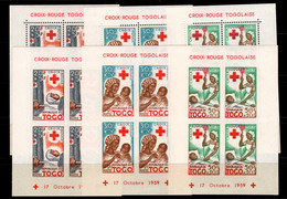 Togo - Les 6 Feuillets Croix Rouge N** Luxe - YB BF 2 à 4 En Dentelés Et Non Dentelés - Togo (1960-...)