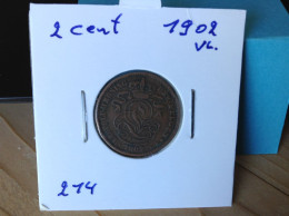 België Leopold II 2 Cent 1902 Vl. (Morin 214) - 2 Centimes