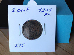 België Leopold II 2 Cent 1905 Fr. (Morin 215) - 2 Cent