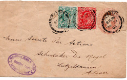 68010 - Grossbritannien - 1902 - 1d QV PGAUmschl M ZusFrankatur MANCHESTER -> LUETZELHAUSEN (Deutschland) - Lettres & Documents