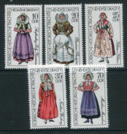 DDR / E. GERMANY 1977 Sorbian Costumes MNH / **.  Michel 2210-14 - Unused Stamps