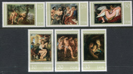 DDR / E. GERMANY 1977 Rubens 400th Anniversary MNH / **.  Michel 2229-34 - Unused Stamps