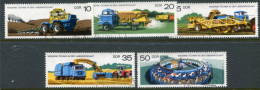 DDR / E. GERMANY 1977 Agricultural Machines Used.  Michel 2236-40 - Gebraucht
