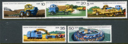 DDR / E. GERMANY 1977 Agricultural Machines Used.  Michel 2236-40 - Oblitérés