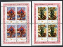 DDR / E. GERMANY 1977 SOZPHILEX '77 Philatelic Exhibition Sheetlets MNH / **.  Michel 2247-48 Kb - Neufs