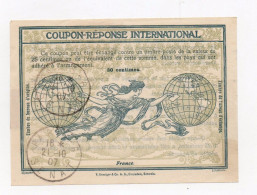 !!! COUPON REPONSE INTERNATIONAL OBLIT PARIS - SENAT DU 21/10/1907 (CREES LE 1/10/1907) - Coupons-réponse