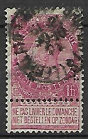 BELGIQUE   -   1893.   Y&T N° 64 Oblitéré.  Perforé  CL  .  Perfin.  Cote 25 Euros. - 1863-09