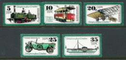 DDR / E. GERMANY 1977 Transport Museum MNH / **.  Michel 2254-58 - Ungebraucht