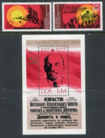 DDR / E. GERMANY 1977 October Revolution Set And Block MNH / **.  Michel 2259-60,  Block 50 - Neufs