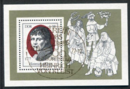 DDR / E. GERMANY 1977 Von Kleist Bicentenary Block Used.  Michel Block 51 - Used Stamps