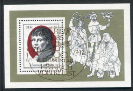 DDR / E. GERMANY 1977 Von Kleist Bicentenary Block Used.  Michel Block 51 - Gebraucht