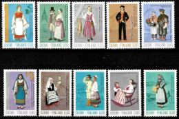 Finland 1972  Regional Costumes Set - Michel 710/14, 733/37 SG 823/32  MNH** - Unused Stamps