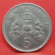 5 Pence 1969 - TTB - Pièce Monnaie Grande-Bretagne - Article N°2762 - 5 Pence & 5 New Pence