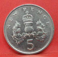 5 Pence 1975 - TTB - Pièce Monnaie Grande-Bretagne - Article N°2768 - 5 Pence & 5 New Pence