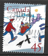 Canada 1996. Scott #1627a Single (U) Christmas, Children On Snowshoes, Sled - Sellos (solo)