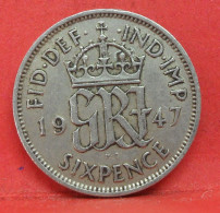 6 Pence 1947 - TTB - Pièce Monnaie Grande-Bretagne - Article N°2782 - H. 6 Pence