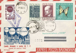 Poland Post - Balloon PBA.1962.poz.syr.02: Competition For The Poznan Fair Cup Syrena - Ballonpost