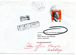 68018 - Luxemburg - 1995 - 16F Jean EF A Bf BASCHARAGE -> BRUXELLES (Belgien), An Postlageradresse, Zurueck An Abs - Brieven En Documenten