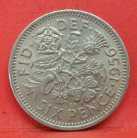 6 Pence 1956 - SUP - Pièce Monnaie Grande-Bretagne - Article N°2797 - H. 6 Pence