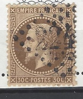 FRANCE 1867 TIMBRE  30 NAPOLEON III LEGENDE EMPIRE FRANC - 1863-1870 Napoléon III Lauré