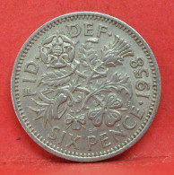 6 Pence 1958 - TTB - Pièce Monnaie Grande-Bretagne - Article N°2800 - H. 6 Pence