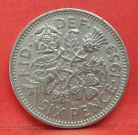 6 Pence 1959 - TTB - Pièce Monnaie Grande-Bretagne - Article N°2802 - H. 6 Pence
