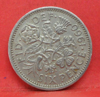 6 Pence 1960 - TTB - Pièce Monnaie Grande-Bretagne - Article N°2803 - H. 6 Pence