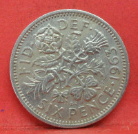 6 Pence 1963 - TTB - Pièce Monnaie Grande-Bretagne - Article N°2808 - H. 6 Pence
